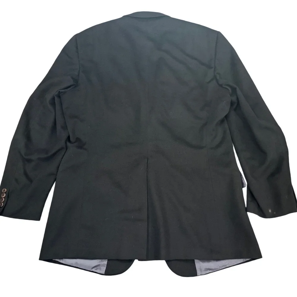 Nordstrom Classics 100% Loro Piana Cashmere Blazer Mens 46 XLG Black Sport Coat